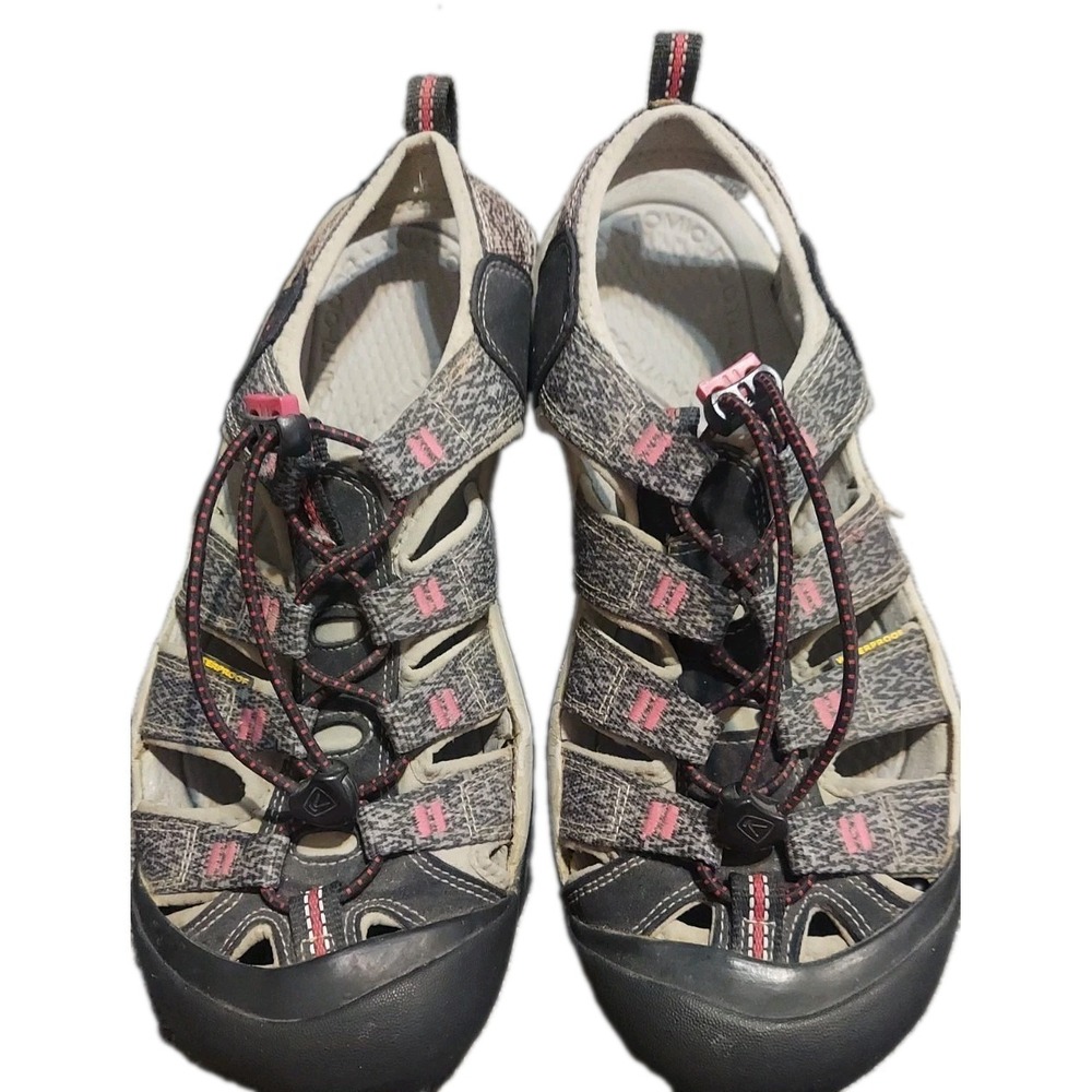 KEEN Newport H2 Sandals Womens 10 Gray Pink Black Waterproof Trail Hiking Shoes